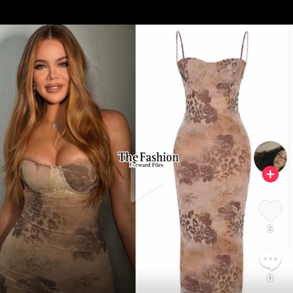 House of CB Aiza - Cream floral print dress - Picture 2 of 3